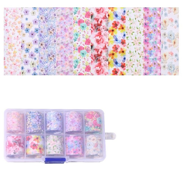 PandaHall 10rolls Nail Art Transfer Stickers, Nail Decals, DIY Nail Tips Decoration, Flower Pattern, Mixed Color, 25mm, 1m/roll Plastic..., Multicolor
PandaHall 10rolls Nail Art Transfer Stickers, Nail Decals, DIY Nail Tips Decoration, Flower Pattern, Mixed Color, 25mm, 1m/roll Plastic..., Multicolor