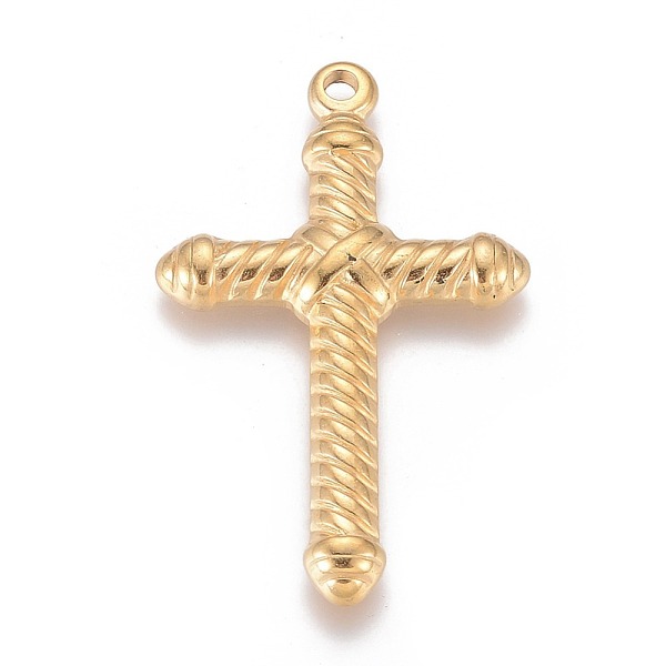 PandaHall 304 Stainless Steel Pendants, Cross, Golden, 42.5x26x4mm, Hole: 2.5mm 304 Stainless Steel Cross
PandaHall 304 Stainless Steel Pendants, Cross, Golden, 42.5x26x4mm, Hole: 2.5mm 304 Stainless Steel Cross