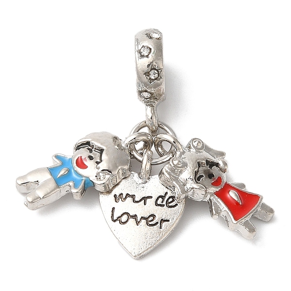 PandaHall Rack Plating Alloy Crystal Rhinestone European Dangle Charms, Large Hole Heart & Boy & Girl Pendants with Enamel, Cadmium Free &..., Red
PandaHall Rack Plating Alloy Crystal Rhinestone European Dangle Charms, Large Hole Heart & Boy & Girl Pendants with Enamel, Cadmium Free &..., Red