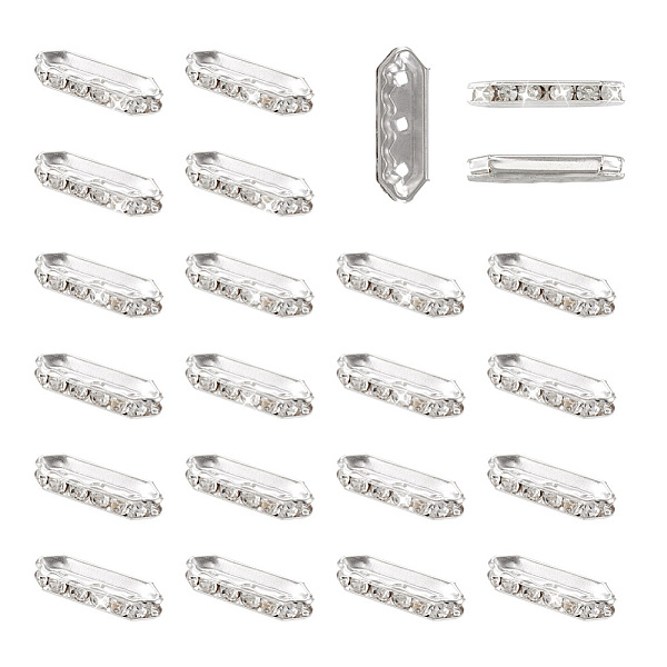 PandaHall Spritewelry 100Pcs 3-Hole Iron Grade A Rhinestone Bridge Spacers, Hexagon, Crystal Rhinestone, Silver, 21x7x4mm, Hole: 1.5mm..., Clear
PandaHall Spritewelry 100Pcs 3-Hole Iron Grade A Rhinestone Bridge Spacers, Hexagon, Crystal Rhinestone, Silver, 21x7x4mm, Hole: 1.5mm..., Clear