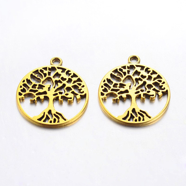 PandaHall Tibetan Style Alloy Pendants, Tree of Life, Cadmium Free & Lead Free, Antique Golden, 29x25x1.5mm, Hole: 2mm Alloy Flat Round
PandaHall Tibetan Style Alloy Pendants, Tree of Life, Cadmium Free & Lead Free, Antique Golden, 29x25x1.5mm, Hole: 2mm Alloy Flat Round