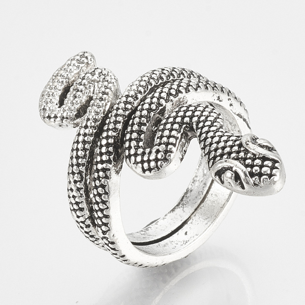 PandaHall Alloy Finger Rings, Snake, Antique Silver, Size 8, 18mm Alloy
PandaHall Alloy Finger Rings, Snake, Antique Silver, Size 8, 18mm Alloy