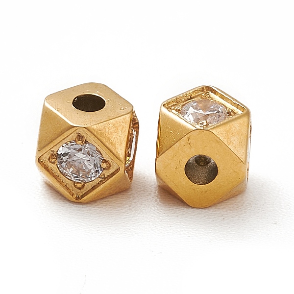 PandaHall Ion Plating(IP) 304 Stainless Steel & Clear Cubic Zirconia Beads, Real 14K Gold Plated, Faceted, Cornerless Cube Beads, Clear...
PandaHall Ion Plating(IP) 304 Stainless Steel & Clear Cubic Zirconia Beads, Real 14K Gold Plated, Faceted, Cornerless Cube Beads, Clear...