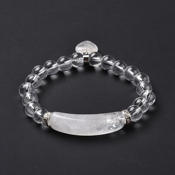 PandaHall Natural Quartz Crystal Beads Charm Bracelets, Heart, 2-1/4 inch(56mm) Quartz Crystal
PandaHall Natural Quartz Crystal Beads Charm Bracelets, Heart, 2-1/4 inch(56mm) Quartz Crystal