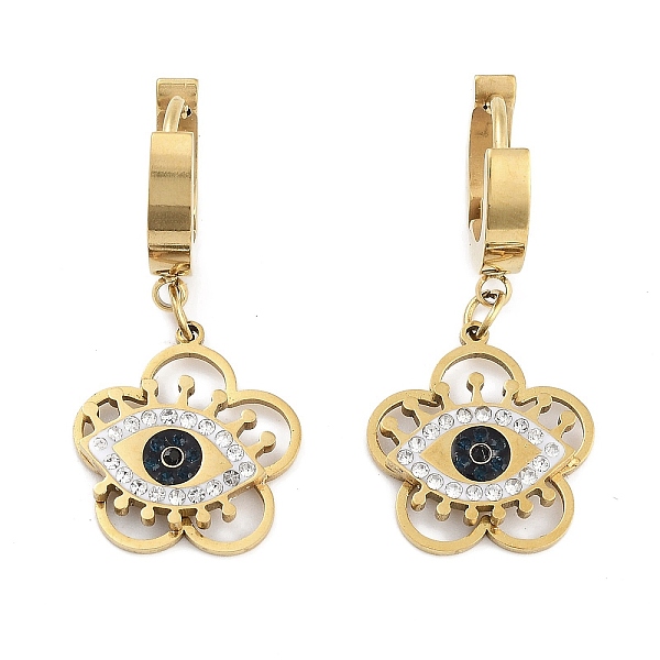 PandaHall Real 18K Gold Plated 304 Stainless Steel Dangle Earrings, Evil Eye Rhinestone Hoop Earrings for Women, Flower, 32.5x15mm 304...
PandaHall Real 18K Gold Plated 304 Stainless Steel Dangle Earrings, Evil Eye Rhinestone Hoop Earrings for Women, Flower, 32.5x15mm 304...