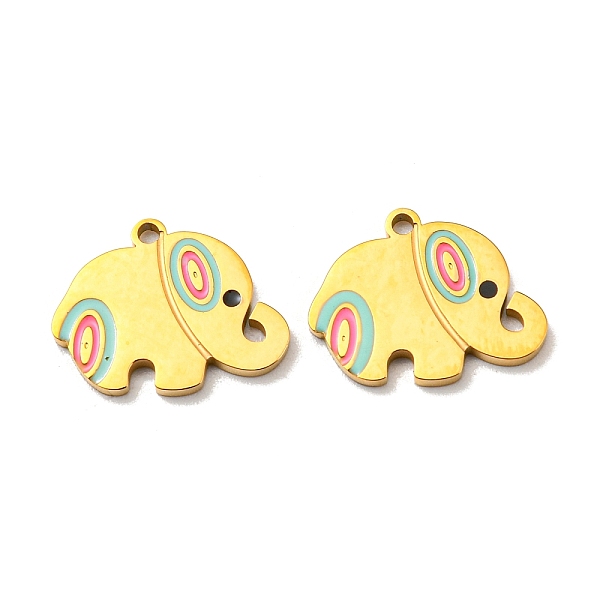 PandaHall 304 Stainless Steel Charms, with Enamel, Elephant Charms, Real 14K Gold Plated, 12x15x1mm, Hole: 1.4mm Stainless Steel+Enamel...
PandaHall 304 Stainless Steel Charms, with Enamel, Elephant Charms, Real 14K Gold Plated, 12x15x1mm, Hole: 1.4mm Stainless Steel+Enamel...