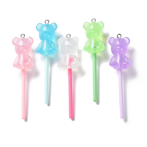 PandaHall Luminous Transparent Resin Big Pendants, Glitter Lollipop Charms, Glow in Dark, with Platinum Tone Iron Loops, Mixed Color, Bear..., Multicolor
PandaHall Luminous Transparent Resin Big Pendants, Glitter Lollipop Charms, Glow in Dark, with Platinum Tone Iron Loops, Mixed Color, Bear..., Multicolor