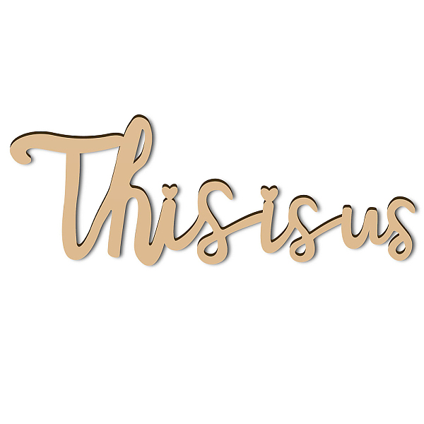 PandaHall Laser Cut Wooden Wall Sculpture, Torus Wall Art, Home Decor Meditation Symbol, Word This Is Us, BurlyWood, 11x30cm Wood Word..., Orange
PandaHall Laser Cut Wooden Wall Sculpture, Torus Wall Art, Home Decor Meditation Symbol, Word This Is Us, BurlyWood, 11x30cm Wood Word..., Orange