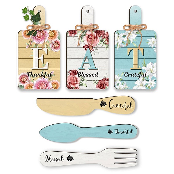 PandaHall Wooden Pendant Decoration, with Hemp Rope, Tableware Shape, Flower, 280~300x60~140mm, 6pcs/set Wood Flower
PandaHall Wooden Pendant Decoration, with Hemp Rope, Tableware Shape, Flower, 280~300x60~140mm, 6pcs/set Wood Flower