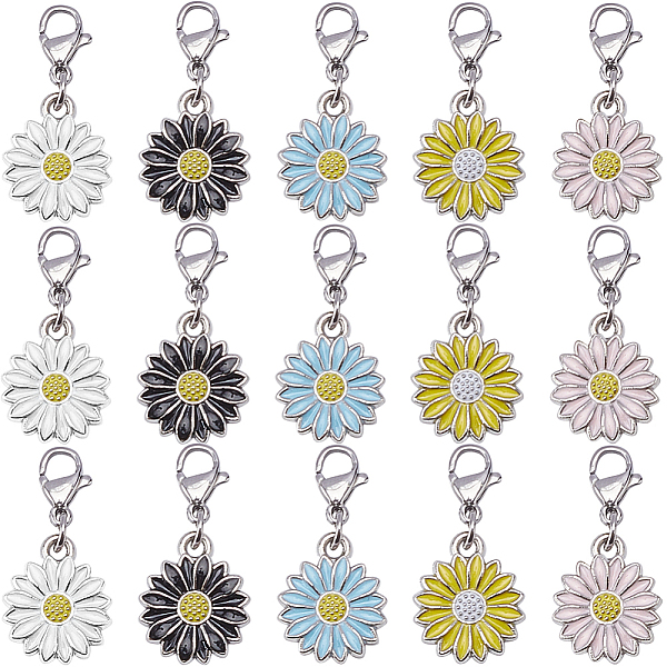 PandaHall SUNNYCLUE 30Pcs Alloy Enamel Pendant Decorations, with Stainless Steel Lobster Claw Clasps, Flower, Mixed Color, 27.5mm..., Multicolor
PandaHall SUNNYCLUE 30Pcs Alloy Enamel Pendant Decorations, with Stainless Steel Lobster Claw Clasps, Flower, Mixed Color, 27.5mm..., Multicolor