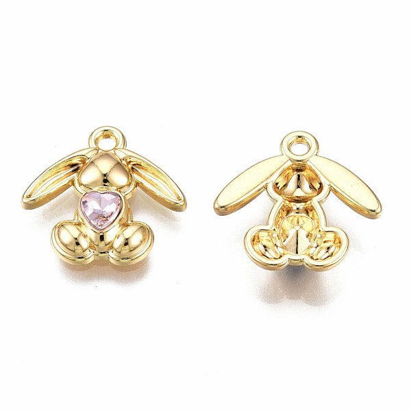 PandaHall Rack Plating Alloy Pendants, with Rhinestone, Cadmium Free & Lead Free, Light Gold, Rabbit, Crystal, 17x18x4mm, Hole: 1.8mm..., Clear
PandaHall Rack Plating Alloy Pendants, with Rhinestone, Cadmium Free & Lead Free, Light Gold, Rabbit, Crystal, 17x18x4mm, Hole: 1.8mm..., Clear