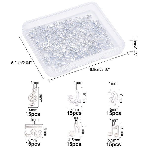 PandaHall Olycraft Alloy Cabochons, Musical Note, For UV Resin Filler, Epoxy Resin Jewelry Making, Platinum, 90pcs/box Alloy Musical Note
PandaHall Olycraft Alloy Cabochons, Musical Note, For UV Resin Filler, Epoxy Resin Jewelry Making, Platinum, 90pcs/box Alloy Musical Note