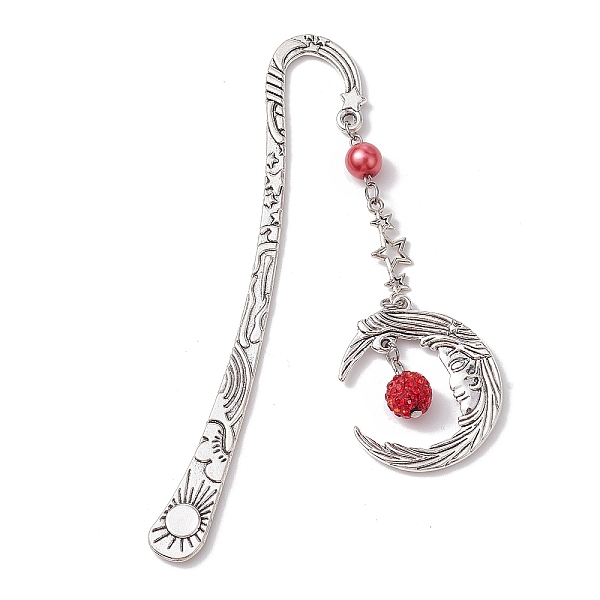 PandaHall Alloy Moon Pendant Bookmark, Tibetan Style Alloy Hook Bookmarks, with Glass Pearl, Red, 112mm Alloy Moon Red
PandaHall Alloy Moon Pendant Bookmark, Tibetan Style Alloy Hook Bookmarks, with Glass Pearl, Red, 112mm Alloy Moon Red