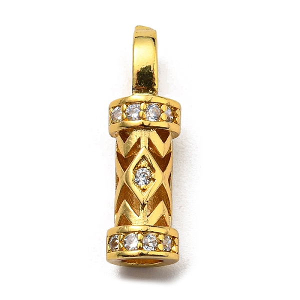 PandaHall Brass Micro Pave Cubic Zirconia Cord End, Long-Lasting Plated, Real 18K Gold Plated, 20x6mm, Hole: 4.5x5mm, Inner Diameter: 3mm..., Clear
PandaHall Brass Micro Pave Cubic Zirconia Cord End, Long-Lasting Plated, Real 18K Gold Plated, 20x6mm, Hole: 4.5x5mm, Inner Diameter: 3mm..., Clear