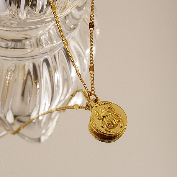 PandaHall Stainless Steel Pendant Necklaces, Beetle, Real 18K Gold Plated, 17.72 inch(45cm) Stainless Steel Beetle
PandaHall Stainless Steel Pendant Necklaces, Beetle, Real 18K Gold Plated, 17.72 inch(45cm) Stainless Steel Beetle