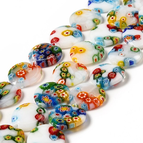 PandaHall Handmade Millefiori Glass Beads Strands, White Porcelain, Heart, White, 20x20x6mm, Hole: 1mm, about 19pcs/strand, 15 inch...
PandaHall Handmade Millefiori Glass Beads Strands, White Porcelain, Heart, White, 20x20x6mm, Hole: 1mm, about 19pcs/strand, 15 inch...