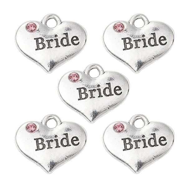 PandaHall Wedding Theme Antique Silver Tone Tibetan Style Heart with Bride Rhinestone Charms, Cadmium Free & Lead Free, Hyacinth, 14x16x3mm...
PandaHall Wedding Theme Antique Silver Tone Tibetan Style Heart with Bride Rhinestone Charms, Cadmium Free & Lead Free, Hyacinth, 14x16x3mm...