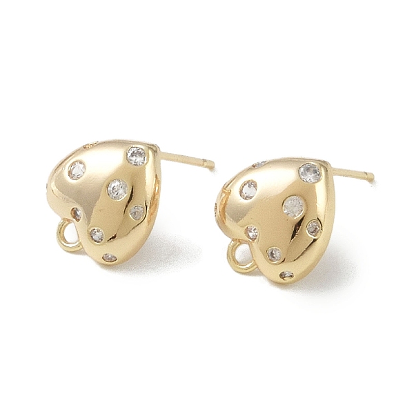 PandaHall Brass Micro Pave Cubic Zirconia Stud Earring Findings, Heart, Real 18K Gold Plated, 12x10.5mm, Hole: 1mm, Pin: 0.5mm Brass+Cubic...
PandaHall Brass Micro Pave Cubic Zirconia Stud Earring Findings, Heart, Real 18K Gold Plated, 12x10.5mm, Hole: 1mm, Pin: 0.5mm Brass+Cubic...