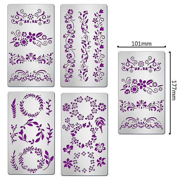PandaHall Fingerinspire 4Pcs 4 Style 304 Stainless Steel Cutting Dies Stencils, for DIY Scrapbooking/Photo Album, Decorative Embossing DIY...
PandaHall Fingerinspire 4Pcs 4 Style 304 Stainless Steel Cutting Dies Stencils, for DIY Scrapbooking/Photo Album, Decorative Embossing DIY...