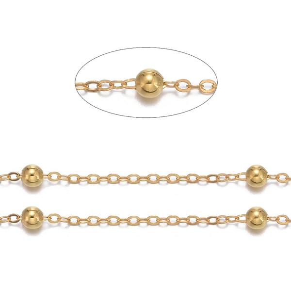 PandaHall Brass Flat Oval Cable Chains, Satellite Chains, Unwelded, with Card Paper, Golden Color, 2.2x1.7x0.23mm, Bead: 3.5mm Brass
PandaHall Brass Flat Oval Cable Chains, Satellite Chains, Unwelded, with Card Paper, Golden Color, 2.2x1.7x0.23mm, Bead: 3.5mm Brass