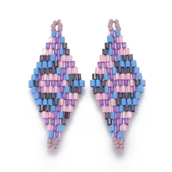 PandaHall MIYUKI & TOHO Handmade Japanese Seed Beads Links, Loom Pattern, Rhombus, Colorful, 40~41.5x16~16.7x1.7~1.8mm, Hole: 1.4~1.5mm...
PandaHall MIYUKI & TOHO Handmade Japanese Seed Beads Links, Loom Pattern, Rhombus, Colorful, 40~41.5x16~16.7x1.7~1.8mm, Hole: 1.4~1.5mm...