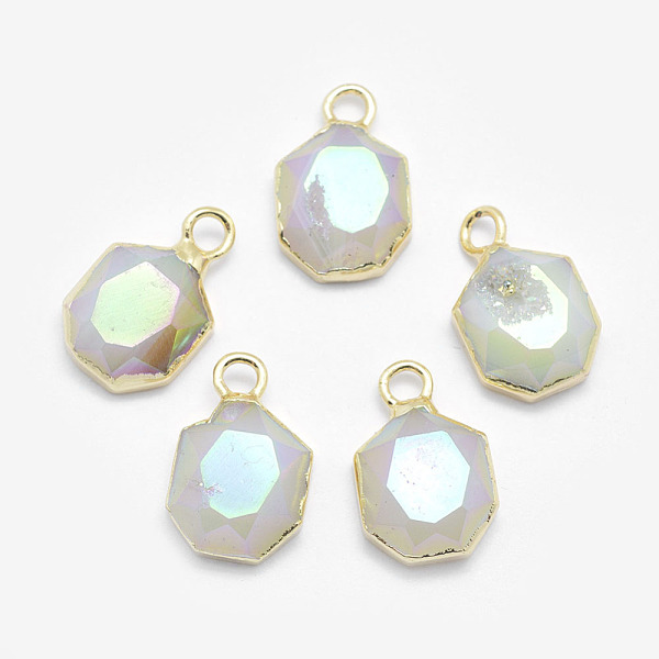PandaHall Electroplate Natural Druzy Agate Pendants, with Brass Findings, Faceted, Heptagon, Golden, White, 16x10.5x4.5mm, Hole: 2.5mm...
PandaHall Electroplate Natural Druzy Agate Pendants, with Brass Findings, Faceted, Heptagon, Golden, White, 16x10.5x4.5mm, Hole: 2.5mm...