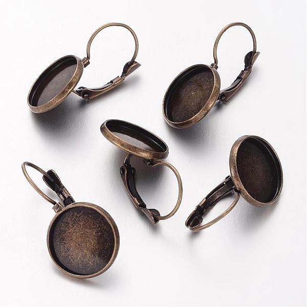 PandaHall Brass Leverback Earring Findings, Lead Free and Cadmium Free and Nickel Free, Antique Bronze, 25~27x16mm, Tray: 14mm Brass
PandaHall Brass Leverback Earring Findings, Lead Free and Cadmium Free and Nickel Free, Antique Bronze, 25~27x16mm, Tray: 14mm Brass