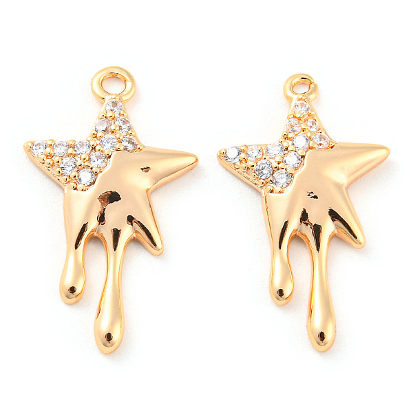 PandaHall Brass Micro Pave Cubic Zirconia Pendants, Star, Real 18K Gold Plated, 20.5x12x2.3mm, Hole: 1.4mm Brass+Cubic Zirconia Star Clear
PandaHall Brass Micro Pave Cubic Zirconia Pendants, Star, Real 18K Gold Plated, 20.5x12x2.3mm, Hole: 1.4mm Brass+Cubic Zirconia Star Clear