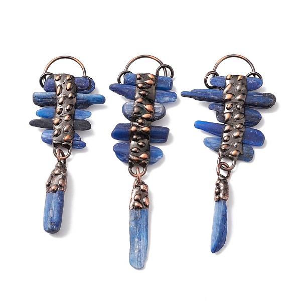 PandaHall Natural Kyanite Big Pendants, with Red Copper Tone Brass Findings, Teardrop, Cadmium Free & Lead Free, 93.5~111x34~48x6~8mm, Hole...
PandaHall Natural Kyanite Big Pendants, with Red Copper Tone Brass Findings, Teardrop, Cadmium Free & Lead Free, 93.5~111x34~48x6~8mm, Hole...