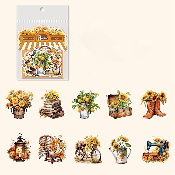 PandaHall 20Pcs 10 Styles Retro Paper Self Adhesive Stickers, Flower Decorative Decals for DIY Scrapbooking, Gold, 161x128x2mm, 2pcs/style...
PandaHall 20Pcs 10 Styles Retro Paper Self Adhesive Stickers, Flower Decorative Decals for DIY Scrapbooking, Gold, 161x128x2mm, 2pcs/style...