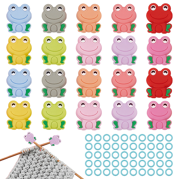 PandaHall BENECREAT Frog Silicone Knitting Needle Point Protectors, Knitting Needle Stoppers with Plastic Knitting Stitch Marker Ring, Mixed..., Multicolor
PandaHall BENECREAT Frog Silicone Knitting Needle Point Protectors, Knitting Needle Stoppers with Plastic Knitting Stitch Marker Ring, Mixed..., Multicolor