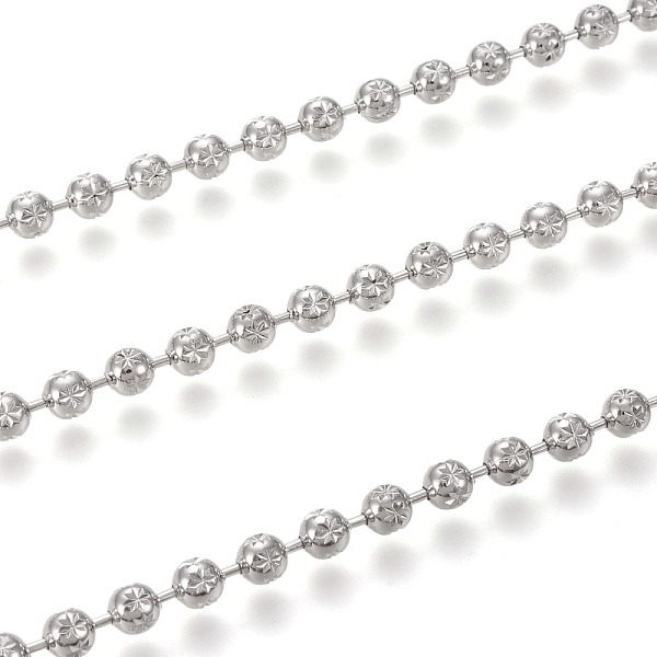PandaHall Brass Ball Chains, Flower Textured Pattern, with Spool, Long-Lasting Plated, Unwelded, Real Platinum Plated, 4mm, about 16.4 Feet...
PandaHall Brass Ball Chains, Flower Textured Pattern, with Spool, Long-Lasting Plated, Unwelded, Real Platinum Plated, 4mm, about 16.4 Feet...