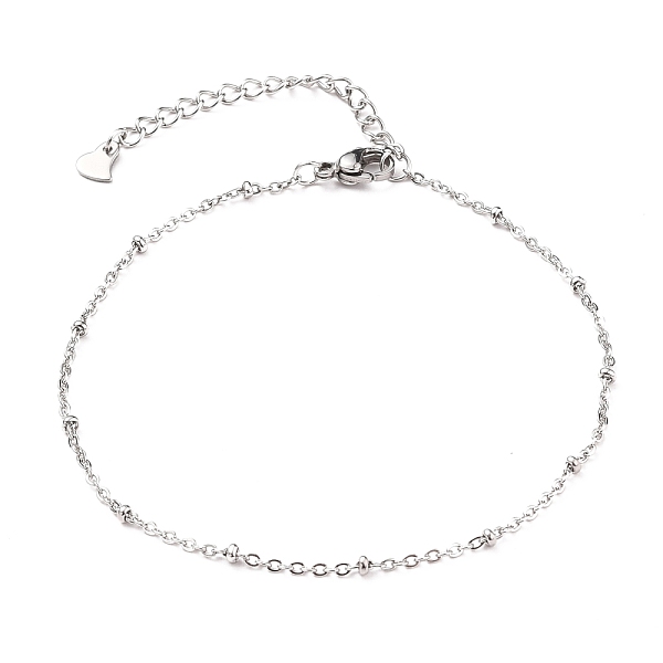 PandaHall 304 Stainless Steel Cable Chain, Satellite Chain Anklets, with Rondelle Beads and Lobster Claw Clasps, Stainless Steel Color...
PandaHall 304 Stainless Steel Cable Chain, Satellite Chain Anklets, with Rondelle Beads and Lobster Claw Clasps, Stainless Steel Color...