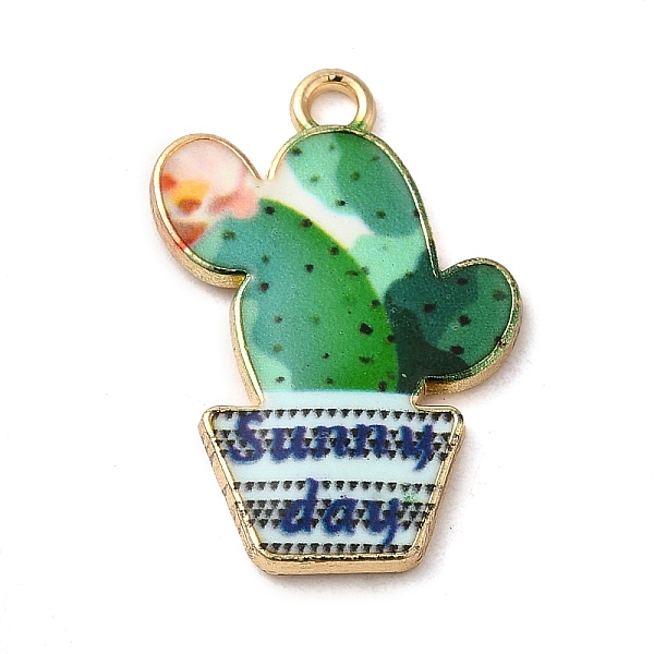 PandaHall Alloy Enamel Pendants, Cactus with Word Sunny Day Charm, Golden, Dark Green, 23.5x16x2mm, Hole: 1.8mm Alloy+Enamel Cactus
PandaHall Alloy Enamel Pendants, Cactus with Word Sunny Day Charm, Golden, Dark Green, 23.5x16x2mm, Hole: 1.8mm Alloy+Enamel Cactus