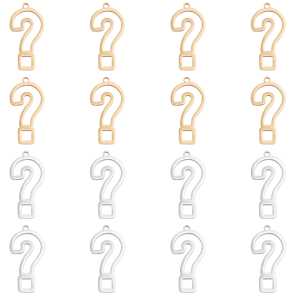 PandaHall DICOSMETIC 16Pcs 2 Colors Stainless Steel Pendants 1.6mm Hole Question Mark Charms in Golden Color Frame Pendant Hollow Charm for...
PandaHall DICOSMETIC 16Pcs 2 Colors Stainless Steel Pendants 1.6mm Hole Question Mark Charms in Golden Color Frame Pendant Hollow Charm for...