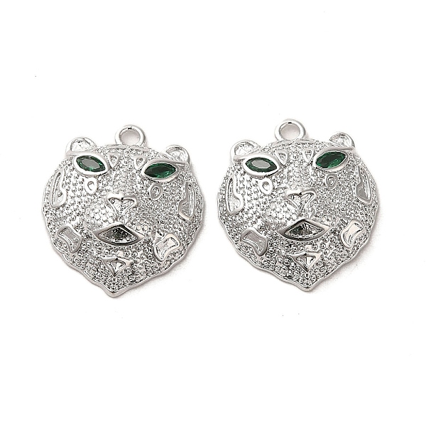 PandaHall Brass Micro Pave Green Cubic Zirconia Pendants, Leopard Head, Real Platinum Plated, 17x14.5x5.5mm, Hole: 1.5mm Brass+Cubic...
PandaHall Brass Micro Pave Green Cubic Zirconia Pendants, Leopard Head, Real Platinum Plated, 17x14.5x5.5mm, Hole: 1.5mm Brass+Cubic...