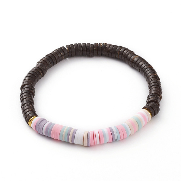 PandaHall Polymer Clay Heishi Beads Stretch Bracelets, with Natural Coconut Beads and Golden Plated Brass Beads, Disc/Flat Round, Colorful...
PandaHall Polymer Clay Heishi Beads Stretch Bracelets, with Natural Coconut Beads and Golden Plated Brass Beads, Disc/Flat Round, Colorful...