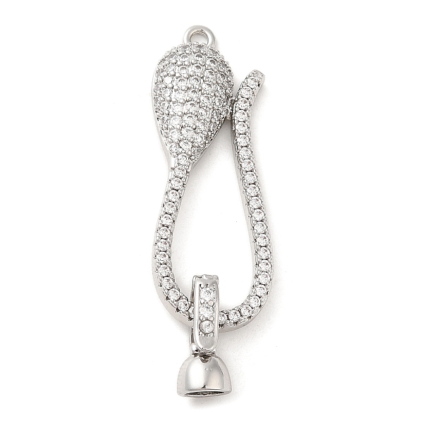 PandaHall Rack Plating Brass Micro Pave Clear Cubic Zirconia Fold Over Clover Clasps, Long-Lasting Plated, Snake, Platinum, Pendant...
PandaHall Rack Plating Brass Micro Pave Clear Cubic Zirconia Fold Over Clover Clasps, Long-Lasting Plated, Snake, Platinum, Pendant...