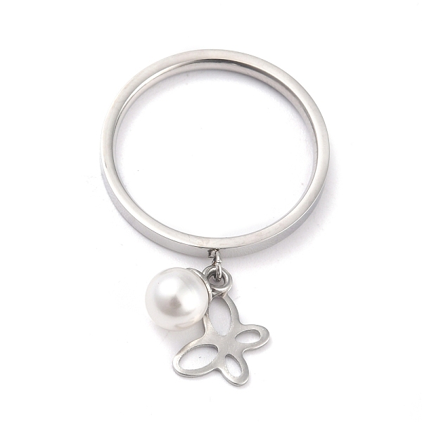 PandaHall Dual-use Items, 304 Stainless Steel Finger Rings or Pendants, with Plastic Round Beads, Butterfly, White, Stainless Steel Color...
PandaHall Dual-use Items, 304 Stainless Steel Finger Rings or Pendants, with Plastic Round Beads, Butterfly, White, Stainless Steel Color...