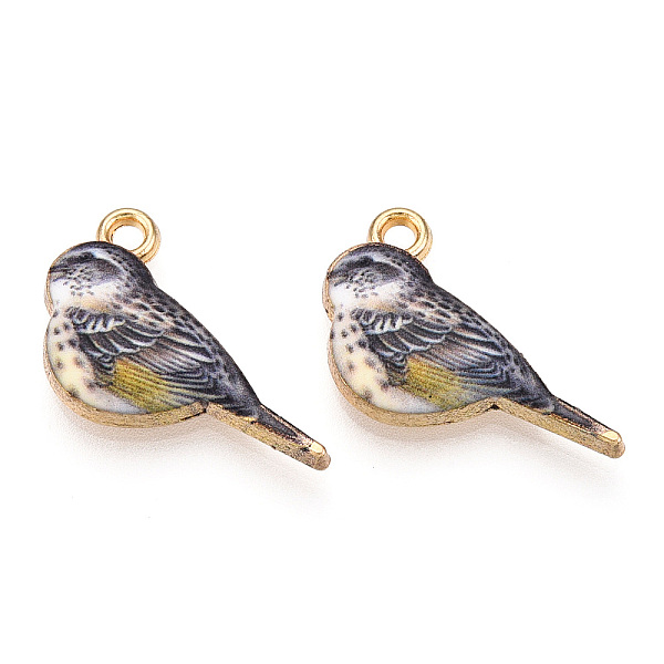 PandaHall Printed Alloy Pendants, Light Gold, Bird Charms, Gray, 13.5x21x3.5mm, Hole: 1.8mm Alloy Bird Gray
PandaHall Printed Alloy Pendants, Light Gold, Bird Charms, Gray, 13.5x21x3.5mm, Hole: 1.8mm Alloy Bird Gray