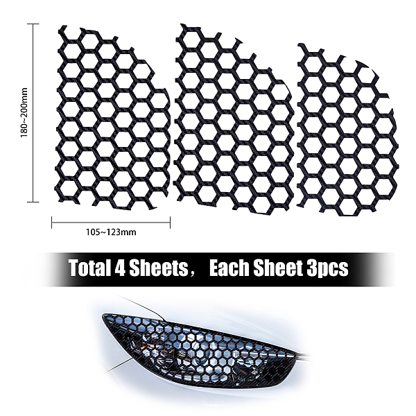 PandaHall SUPERFINDINGS 4 Sheets Car Rear Tail Light Lamp Stickers 14.1x8.3 inches Honeycomb Tail Light Lamp Cover Film Fog Light Smoke Film..., Black
PandaHall SUPERFINDINGS 4 Sheets Car Rear Tail Light Lamp Stickers 14.1x8.3 inches Honeycomb Tail Light Lamp Cover Film Fog Light Smoke Film..., Black