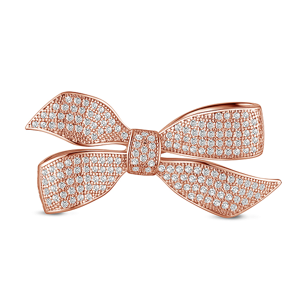 PandaHall SHEGRACE Brass Brooch, with Grade AAA Cubic Zirconia, Bowknot, Clear, Rose Gold, 48x20mm Brass+Cubic Zirconia Clear
PandaHall SHEGRACE Brass Brooch, with Grade AAA Cubic Zirconia, Bowknot, Clear, Rose Gold, 48x20mm Brass+Cubic Zirconia Clear