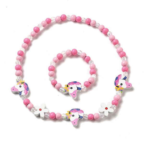 PandaHall Maple Wood & Acrylic Jewelry Set, Beaded Necklace & Stretch Bracelet for Kids, Unicorn, Bracelet: Inner Diameter: 1-3/4 inch...
PandaHall Maple Wood & Acrylic Jewelry Set, Beaded Necklace & Stretch Bracelet for Kids, Unicorn, Bracelet: Inner Diameter: 1-3/4 inch...
