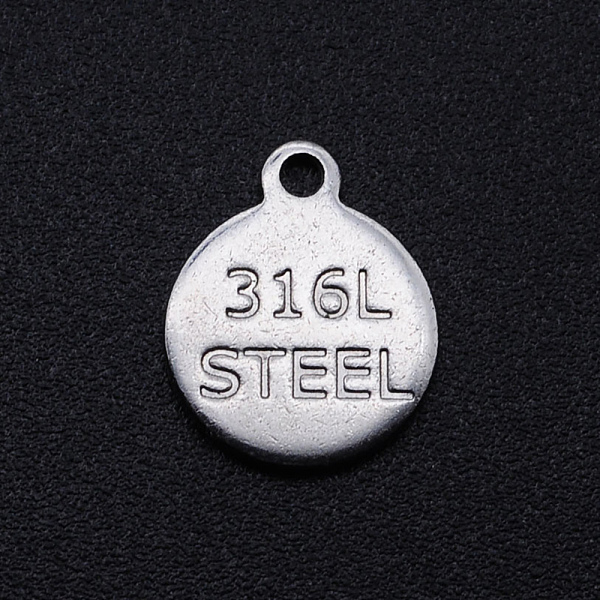 PandaHall 201 Stainless Steel Charms, Flat Round with Word 316L STEEL, Stainless Steel Color, 12x10x1mm, Hole: 1.4mm 201 Stainless Steel...
PandaHall 201 Stainless Steel Charms, Flat Round with Word 316L STEEL, Stainless Steel Color, 12x10x1mm, Hole: 1.4mm 201 Stainless Steel...