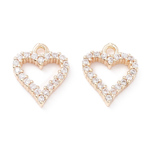 PandaHall 10Pcs Rack Plating Brass Micro Pave Cubic Zirconia Charms, Long-Lasting Plated, Heart, Light Gold, 12.5x10.5x2mm, Hole: 1.4mm..., Clear
PandaHall 10Pcs Rack Plating Brass Micro Pave Cubic Zirconia Charms, Long-Lasting Plated, Heart, Light Gold, 12.5x10.5x2mm, Hole: 1.4mm..., Clear