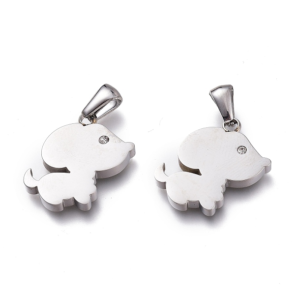 PandaHall 304 Stainless Steel Pet Pendants, with Crystal Rhinestone, Manual Polishing, Dog, Stainless Steel Color, 19x19x3mm, Hole..., Clear
PandaHall 304 Stainless Steel Pet Pendants, with Crystal Rhinestone, Manual Polishing, Dog, Stainless Steel Color, 19x19x3mm, Hole..., Clear