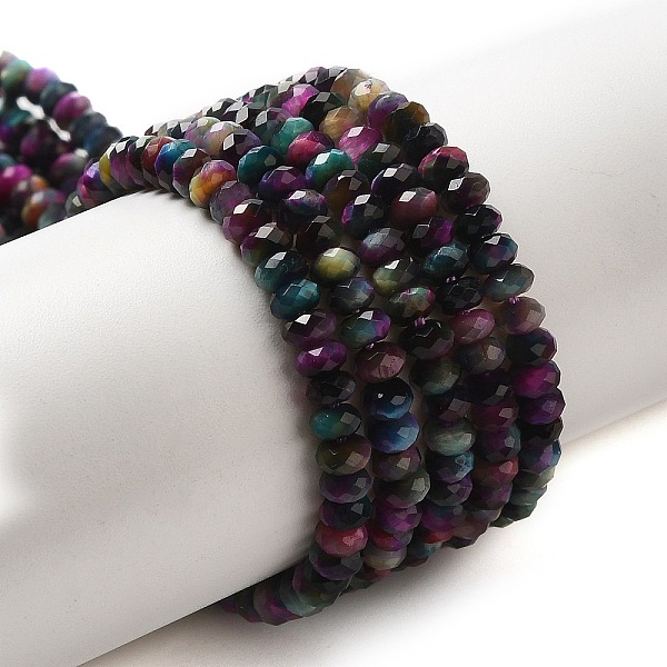 PandaHall Natural Rainbow Tiger Eye Beads Strands, Dyed, Faceted, Rondelle, Indigo, 4x2mm, Hole: 0.8mm, about 171pcs/strand, 15.55 inch..., Purple
PandaHall Natural Rainbow Tiger Eye Beads Strands, Dyed, Faceted, Rondelle, Indigo, 4x2mm, Hole: 0.8mm, about 171pcs/strand, 15.55 inch..., Purple