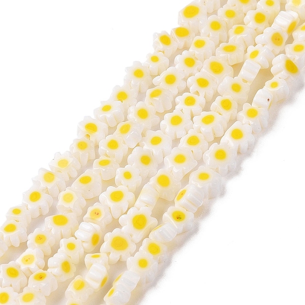 PandaHall Handmade Millefiori Glass Bead Strands, Flower, Yellow, 3.7~5.6x2.6mm, Hole: 1mm, about 88~110pcs/Strand, 15.75''(40cm) Millefiori...
PandaHall Handmade Millefiori Glass Bead Strands, Flower, Yellow, 3.7~5.6x2.6mm, Hole: 1mm, about 88~110pcs/Strand, 15.75''(40cm) Millefiori...