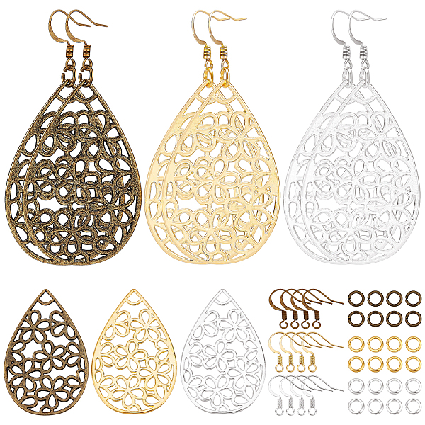 PandaHall SUNNYCLUE 1 Box DIY 9 Pairs Antique Style Teardrop Charms Earrings Making Kit Big Charms for Jewelry Making Large Hollow Charms...
PandaHall SUNNYCLUE 1 Box DIY 9 Pairs Antique Style Teardrop Charms Earrings Making Kit Big Charms for Jewelry Making Large Hollow Charms...