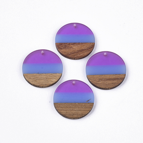 PandaHall Two Tone Transparent Resin & Walnut Wood Pendants, Flat Round, Medium Orchid, 28x3.5mm, Hole: 2mm Resin+Wood Flat Round
PandaHall Two Tone Transparent Resin & Walnut Wood Pendants, Flat Round, Medium Orchid, 28x3.5mm, Hole: 2mm Resin+Wood Flat Round